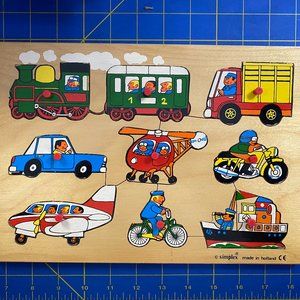 Transportation Wood Peg Puzzle Simplex